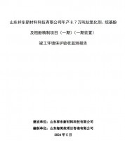 山東祥東新材料科技有限公司年產(chǎn)8.7萬噸抗氧化劑、烷基酚及粗酚精制項目(一期)(一期裝置)竣工環(huán)境保護(hù)驗收監(jiān)測報告